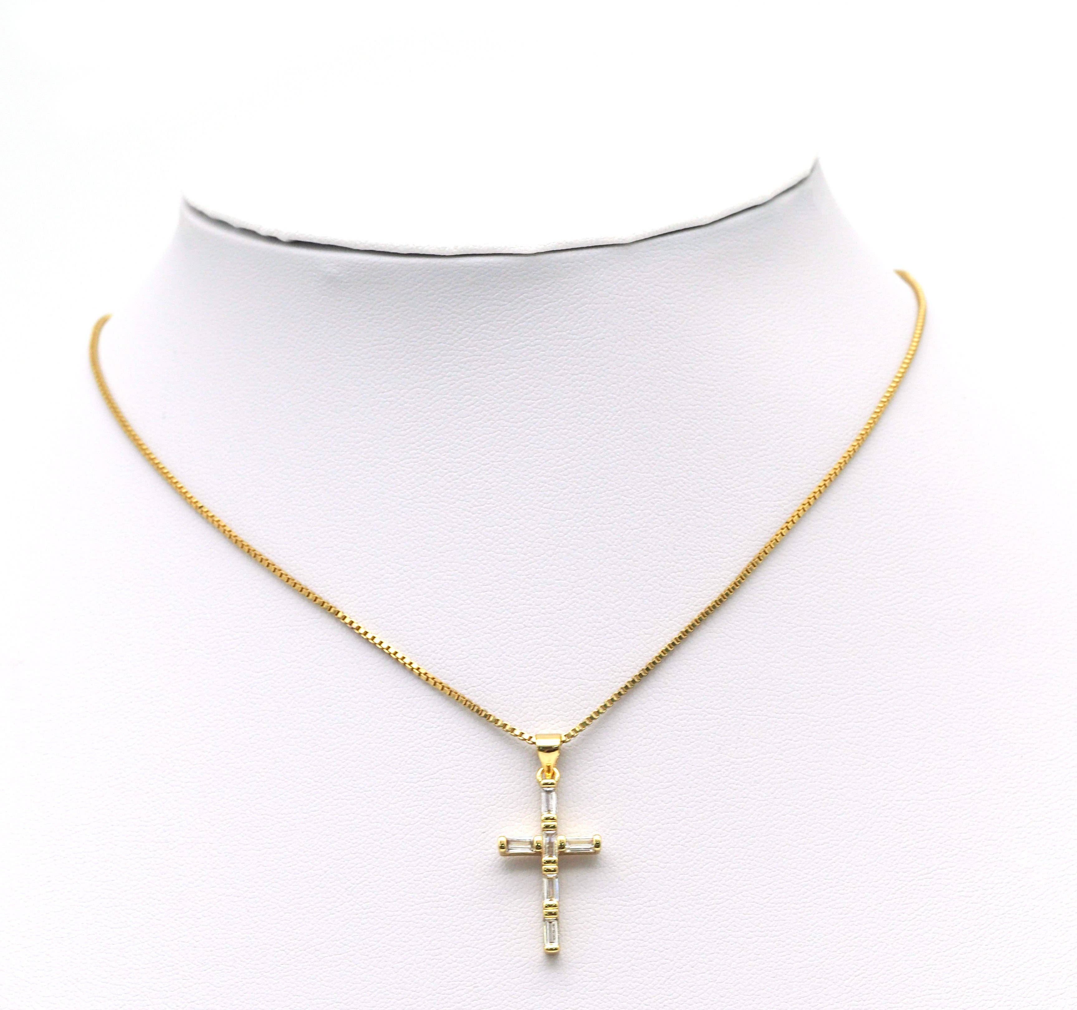 CZ Cross Charm, Sku#JL94