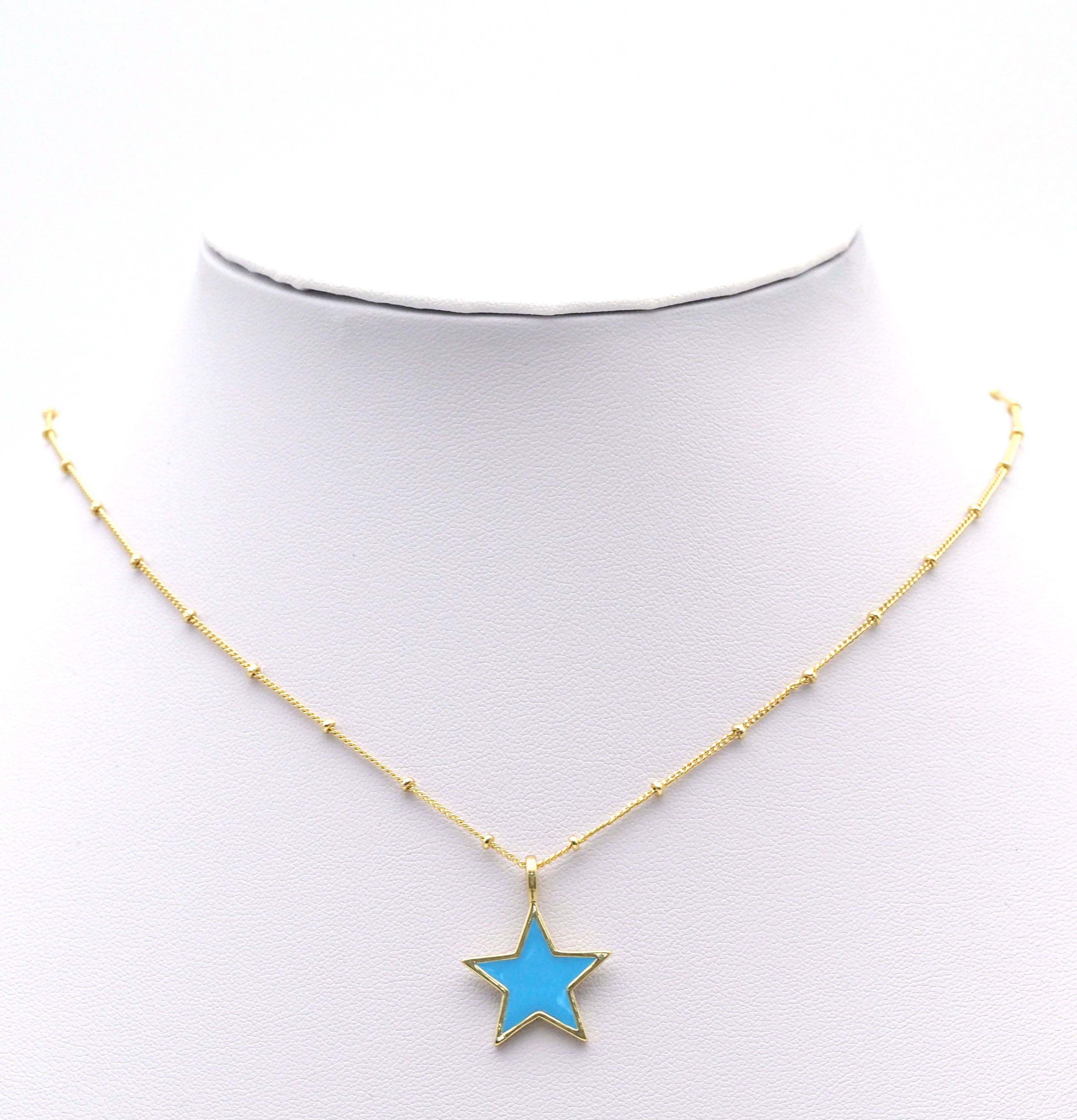 Colorful Enamel Star Charm, Sku#F1518