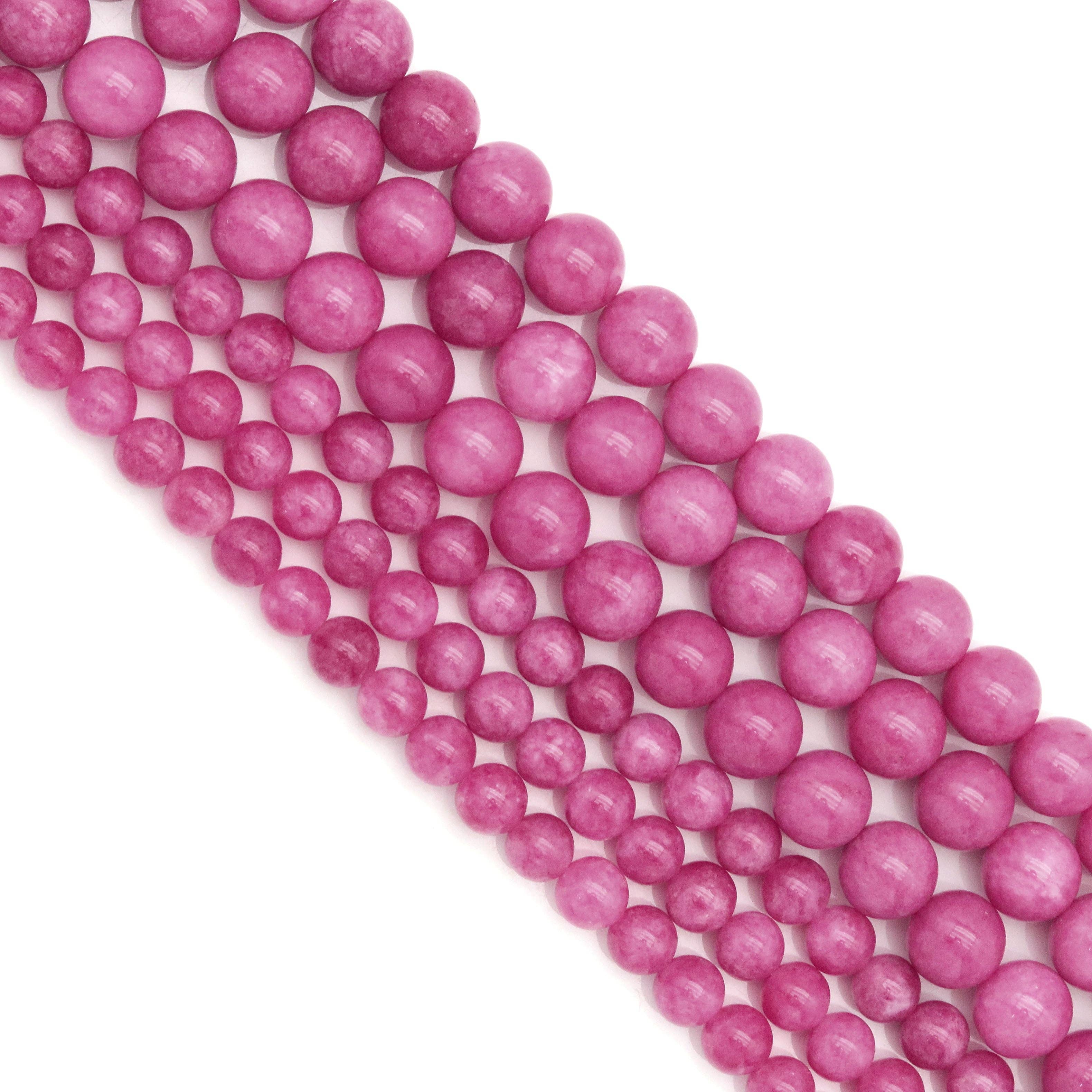 Rhodochrosite Jade Round Smooth Beads, Sku#U1821