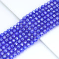 Mystic Plated Faceted Blue Agate beads, u363