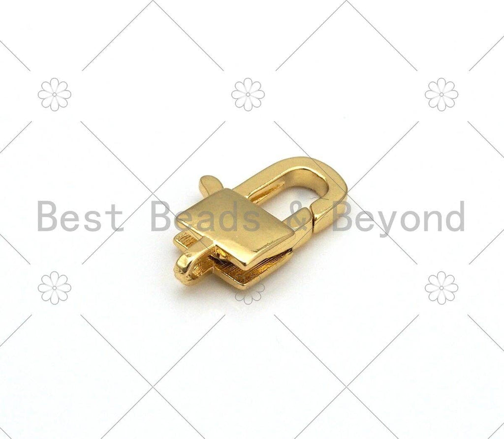 High Quality Lock Lobster Claw Clasp, 18K Gold Filled Simple Lobster Claw Clasp, Lobster Claw, Wholesale Lobster Claw, 9x20mm,Sku#LK444
