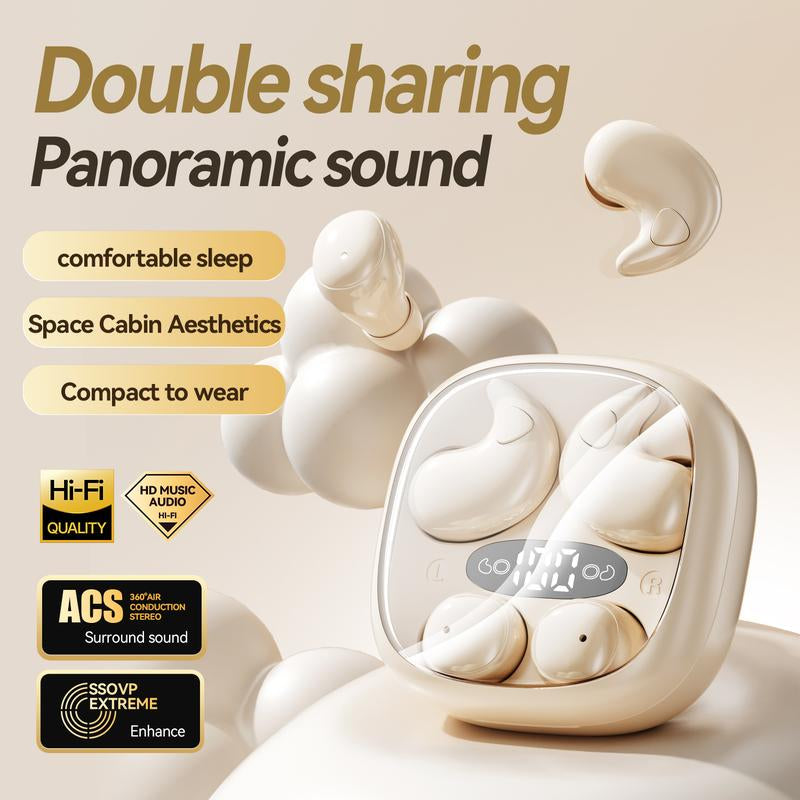 CHENRUIDA M126 Mini Invisible Bluetooth Earbuds (Two Pairs) - Comfortable Sleep Earphones with Active Noise Cancellation, Long Battery Life, Suitable for Side Sleepers, Painless for Extended Wear, High-Definition Sound Quality