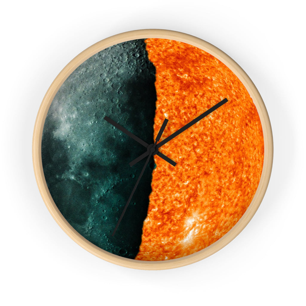 Soleil et lune - Horloge murale