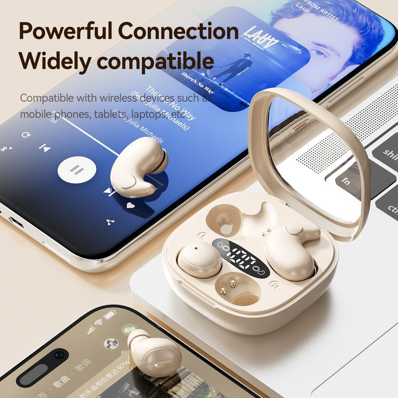 CHENRUIDA M126 Mini Invisible Bluetooth Earbuds (Two Pairs) - Comfortable Sleep Earphones with Active Noise Cancellation, Long Battery Life, Suitable for Side Sleepers, Painless for Extended Wear, High-Definition Sound Quality