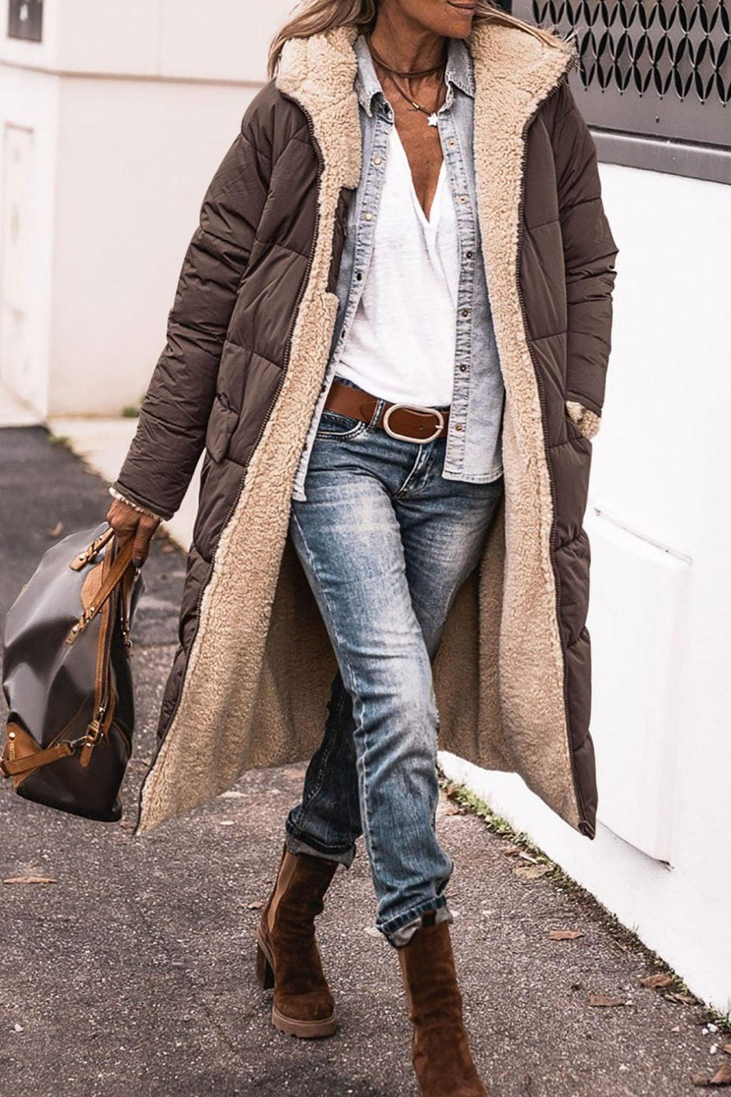 Veste à capuche doublée polaire Rancher – Un vêtement d'extérieur confortable et élégant pour cow-girl en toute occasion
