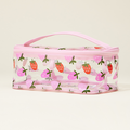 Strawberry Print Clear Makeup Bag With Handle