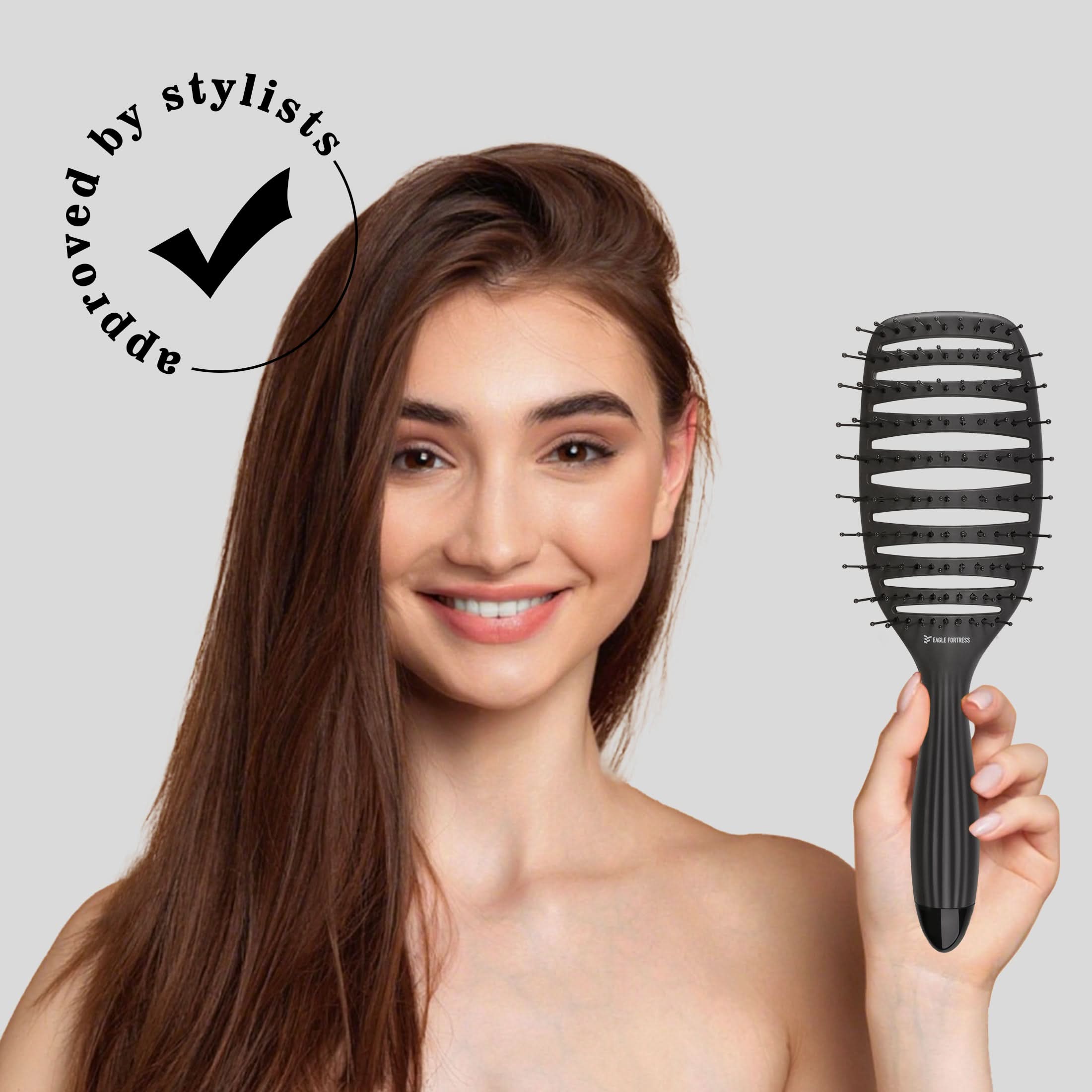 Eagle Fortress Professional Curved Vented Hair Brush Anti-Static