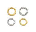 Round Gold Silver Texture Circle Snap Clasp , Sku#H342