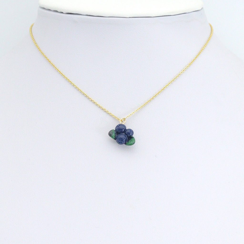 Cute Enamel  Blueberry Charm Pendant, fruit charm, Sku#LK1244