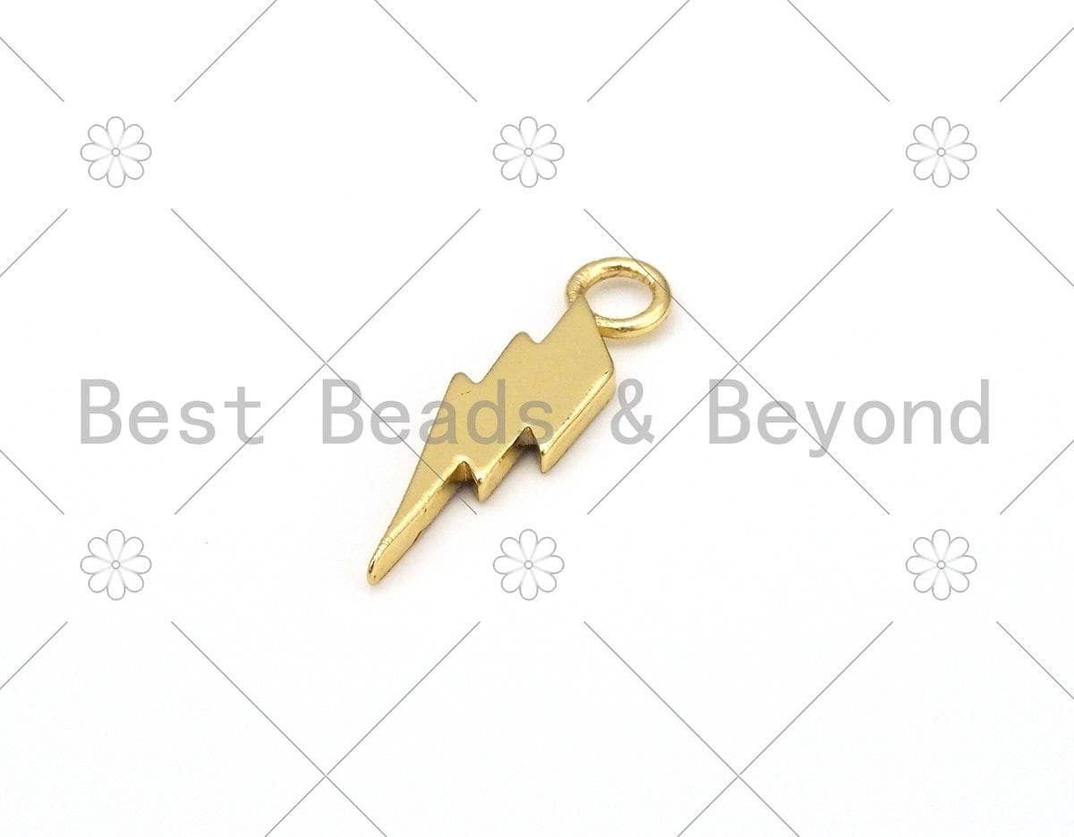 18K Gold Filled Enamel Colorful Lightning Shape Pendant, F1415