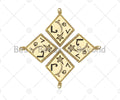 Gold Filled CZ Micro Pave Love Word On Rhombus Shape Pendant, 18K Gold Filled Black Enamel Charm, Necklace Bracelet Charm,30x38mm,Sku#L567