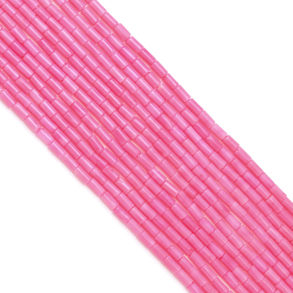Pink Coral Smooth Tube Beads, Sku#U1835