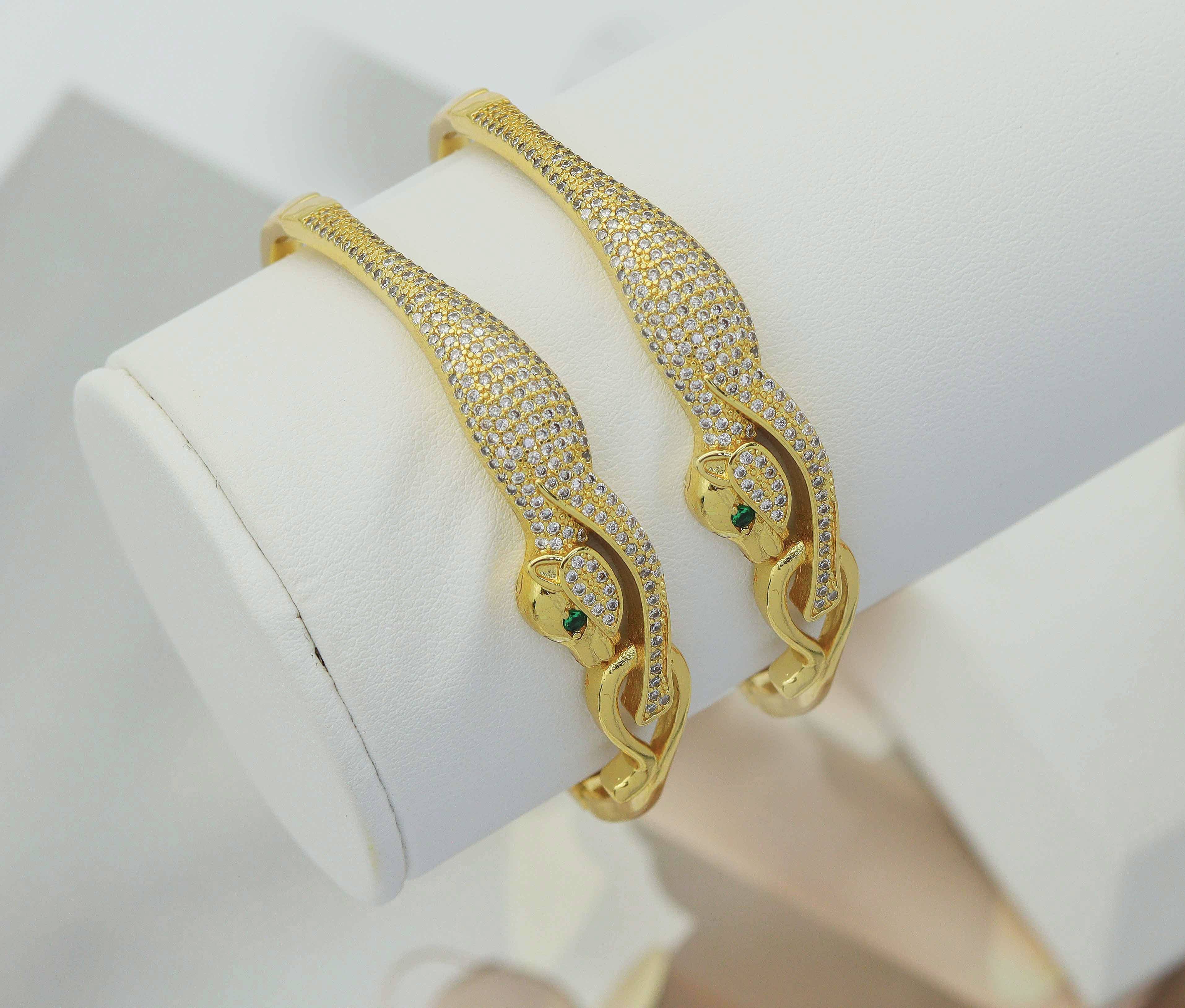 CZ Pave Running Jaguar Bracelet, sku#JL121