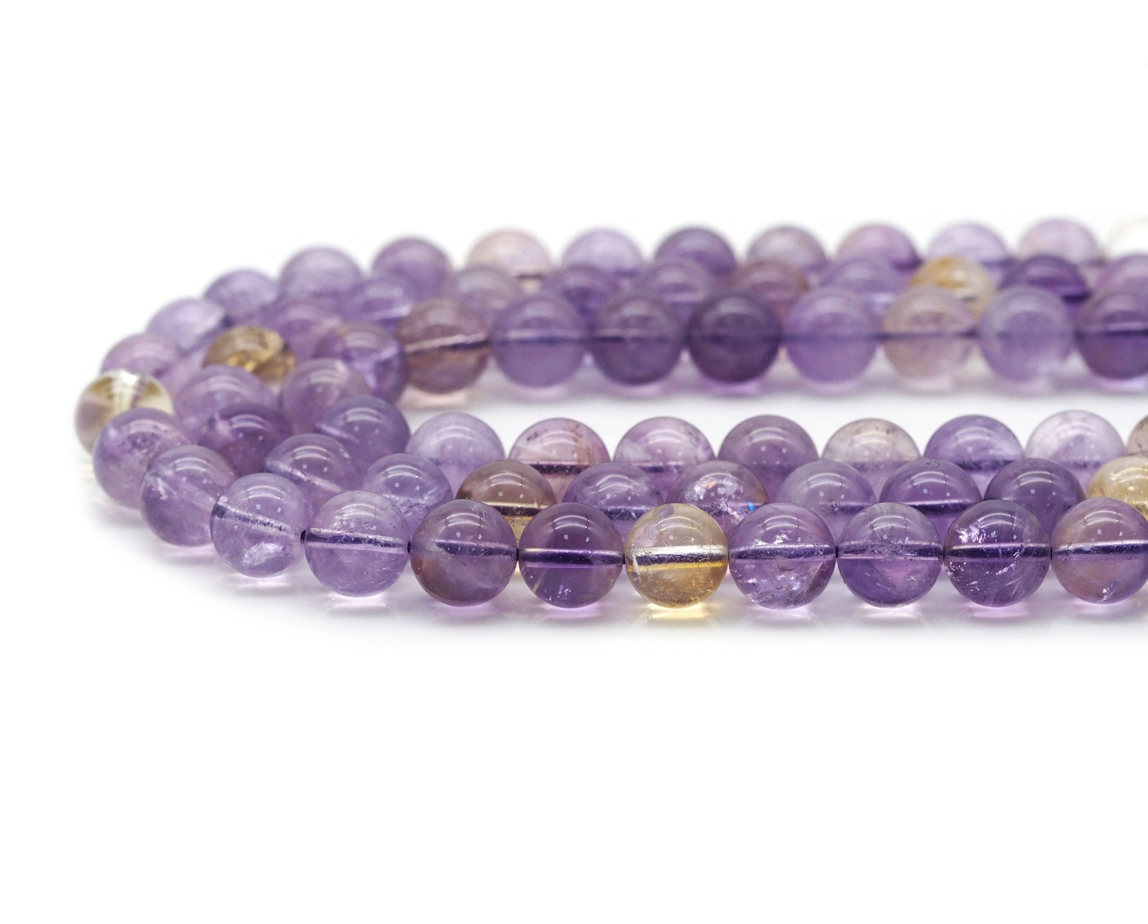 Genuine High Quality Ametrine Round Smooth Beads, Sku#U1396