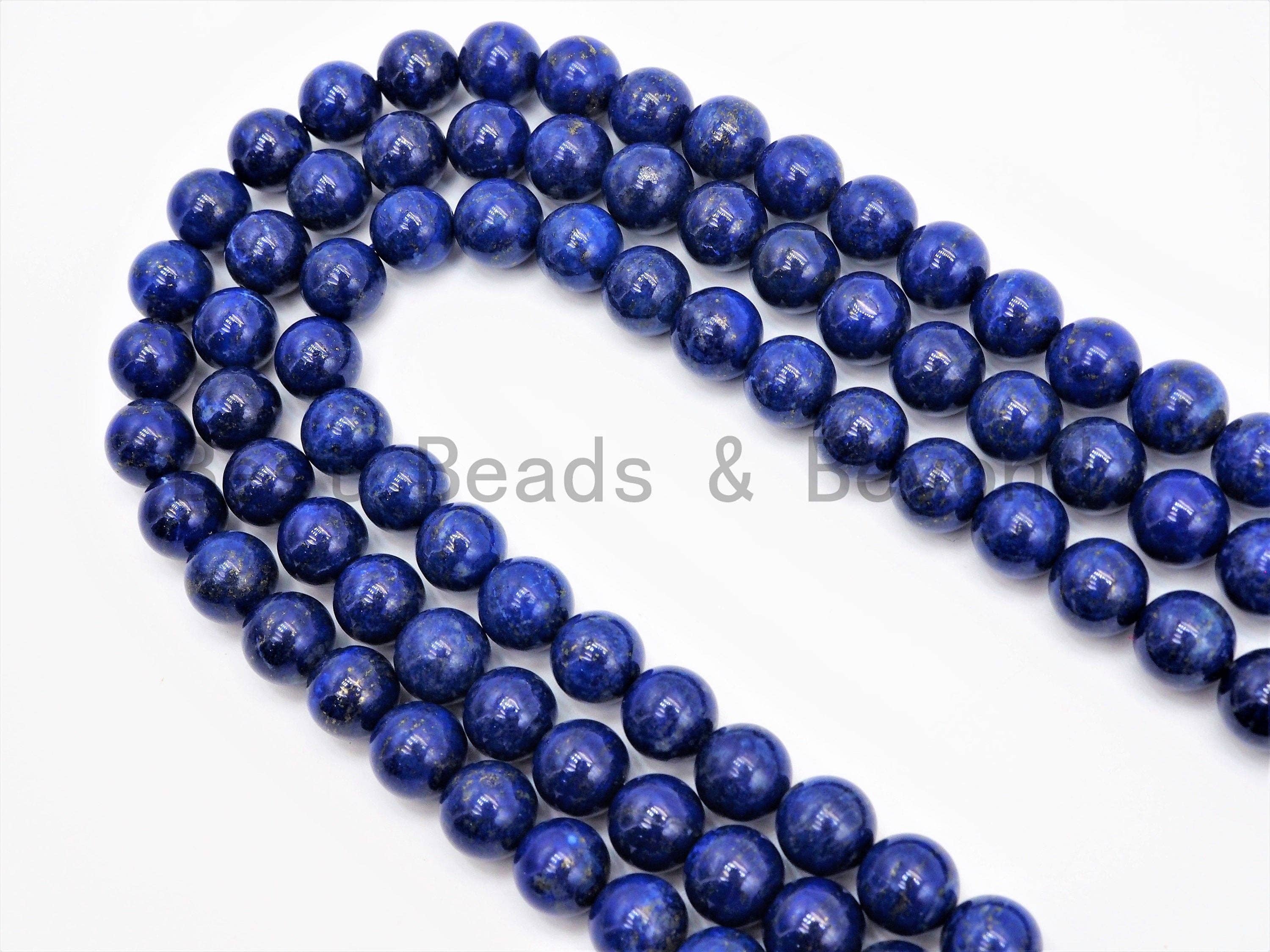 High Quality Natural Lapis Smooth Round Beads, U348