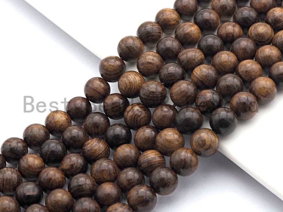 Natural Smooth Round Wood beads, 6mm/8mm/10mm/12mm Natural Brown Wood beads, Natural  Wood Grain Beads, 15.5inch strand,SKU#U468