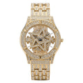 Luxury Watches for Ladies and Gentlemen Luxury round Dial Diamond-Encrusted with Rotating Star Design Quartz Watch - Fashionable Sparkling & Versatile Timeless Classic Design with Adjustment Tool Birthday Gifts