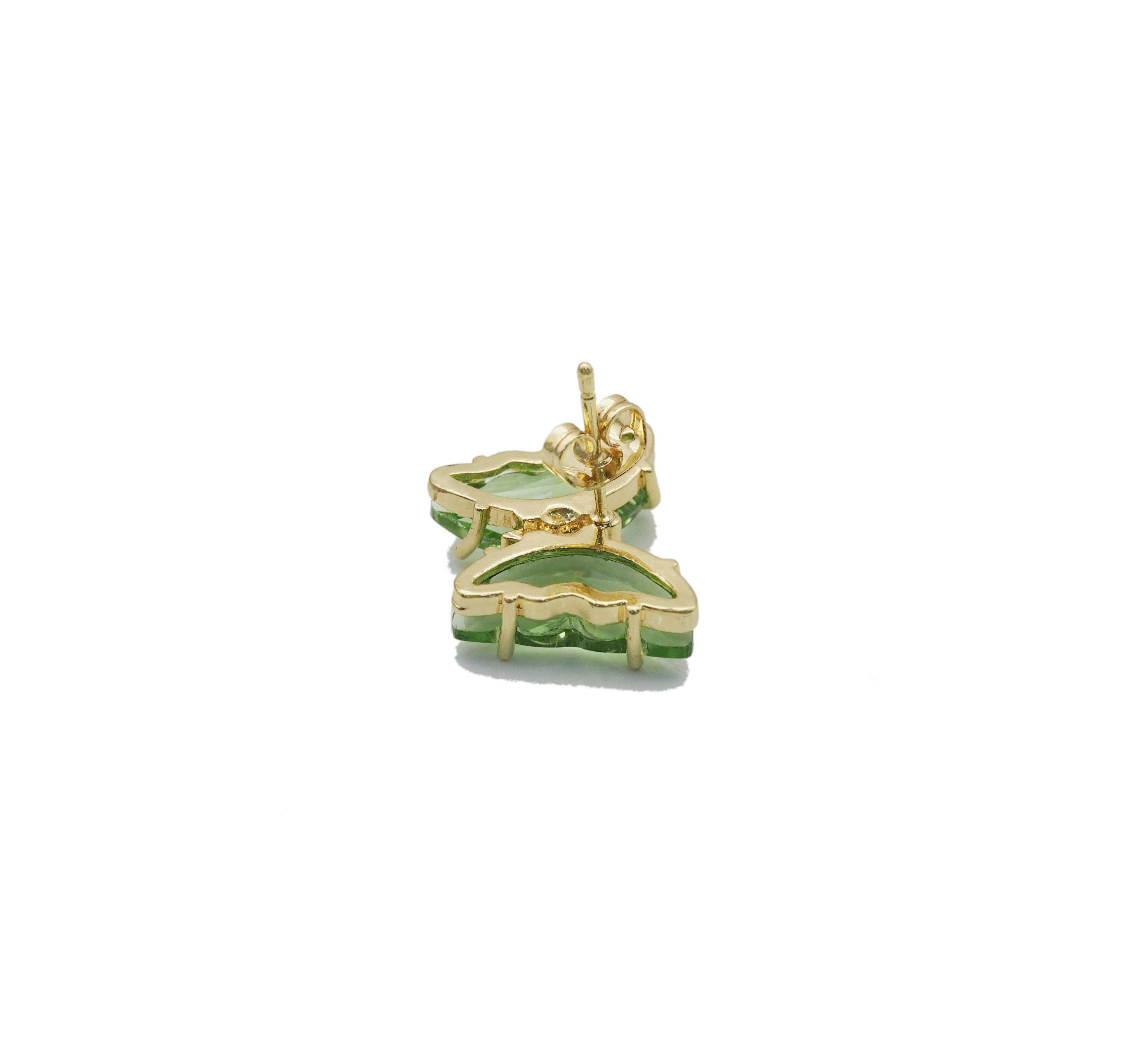Crystal Butterfly Stud Earrings, Sku#FH217