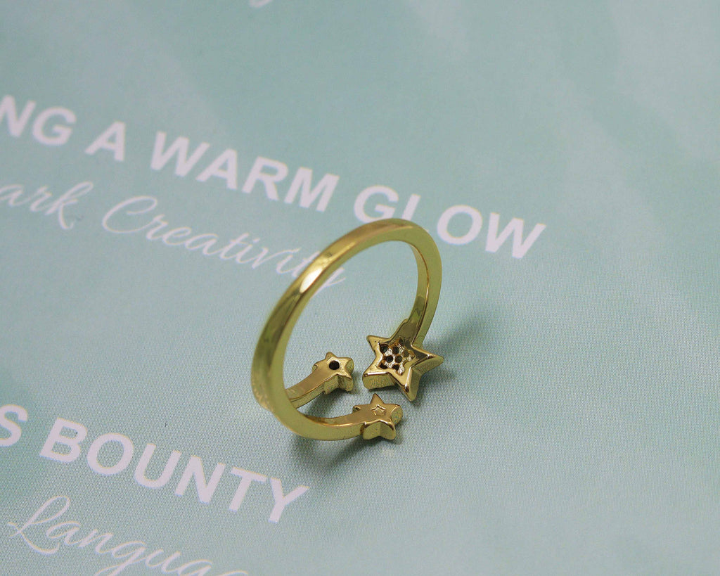 CZ Star Open Ring, Sku#LD218