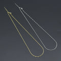 Gold Silver Twisted Waveline Chain Adjustable Necklace, Sku#LD630