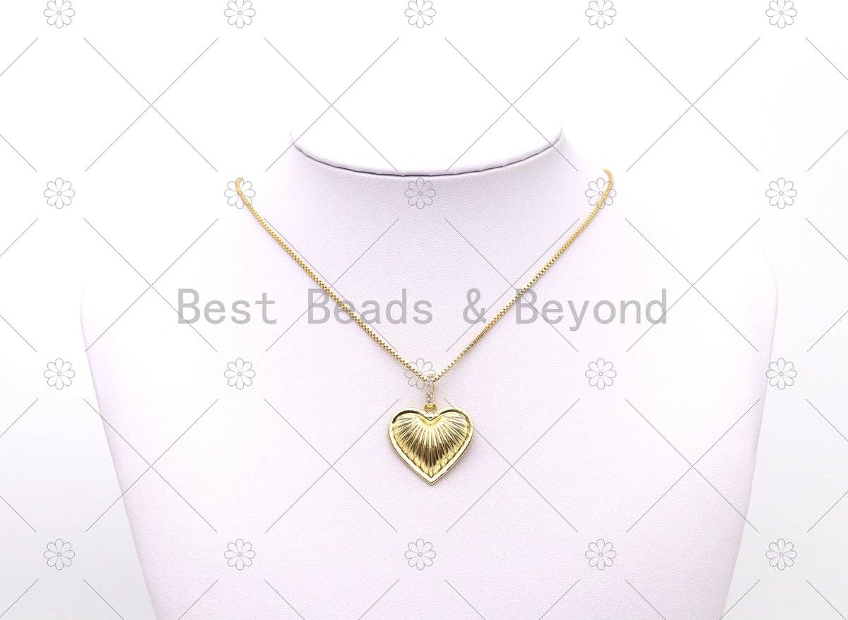 CZ Heart Charm, Sku#JD10