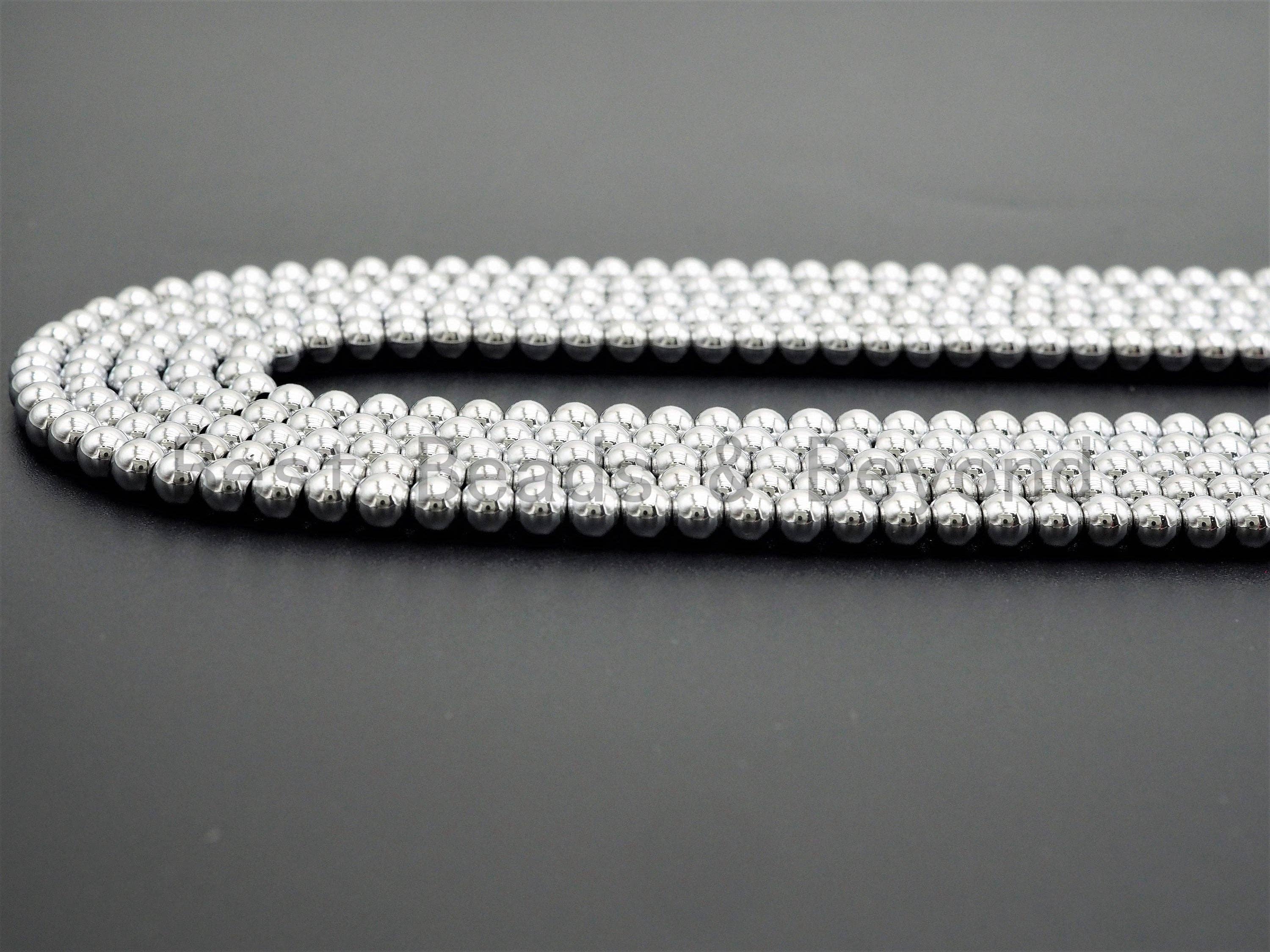 Darker Silver Hematite Beads-2mm/3mm/4mm/6mm/8mm/10mm, sku#s117