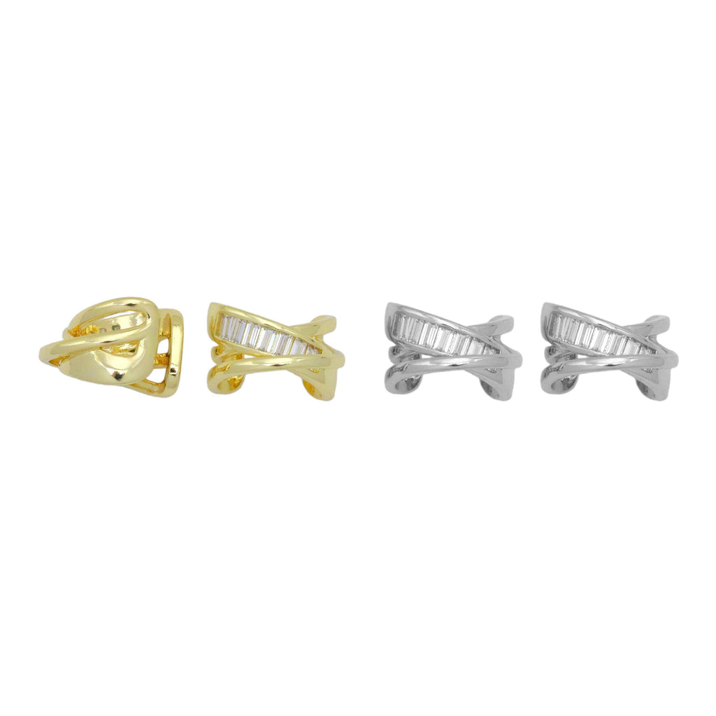 Gold Baguette CZ ear cuff, Sku#LX712