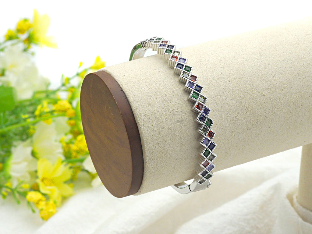 Colorful CZ Micro Pave Bracelet,X79