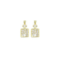 CZ  White Pearl On Square TAG Charm, Sku#LK924