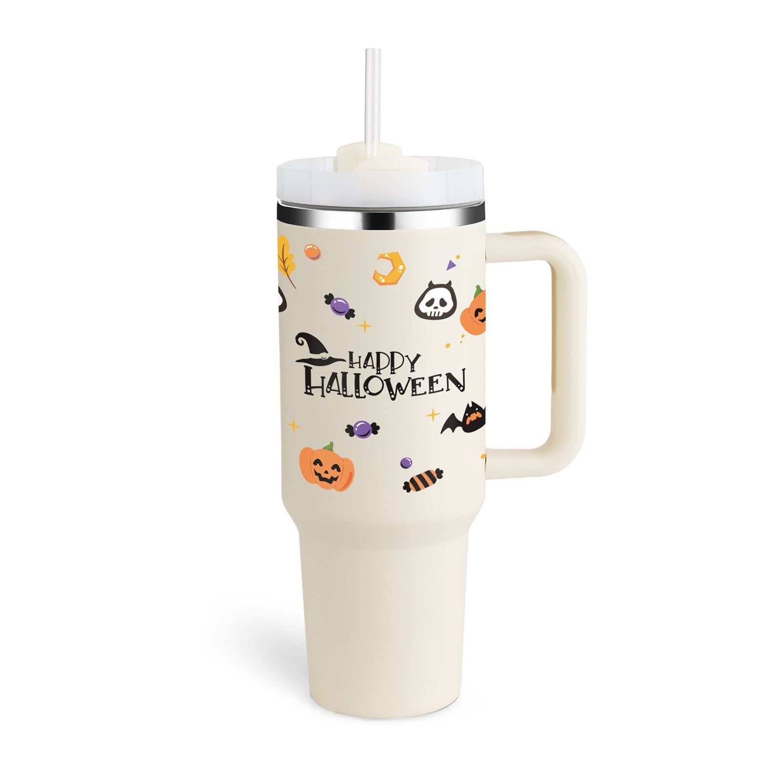 Gobelet isotherme 1,2 L avec poignée et paille, en acier inoxydable, anti-déversement, tasse à café isotherme sous vide avec couvercle, mug conique, cadeaux pour la Saint-Valentin, convient pour la voiture, la salle de sport, le bureau, les voyages