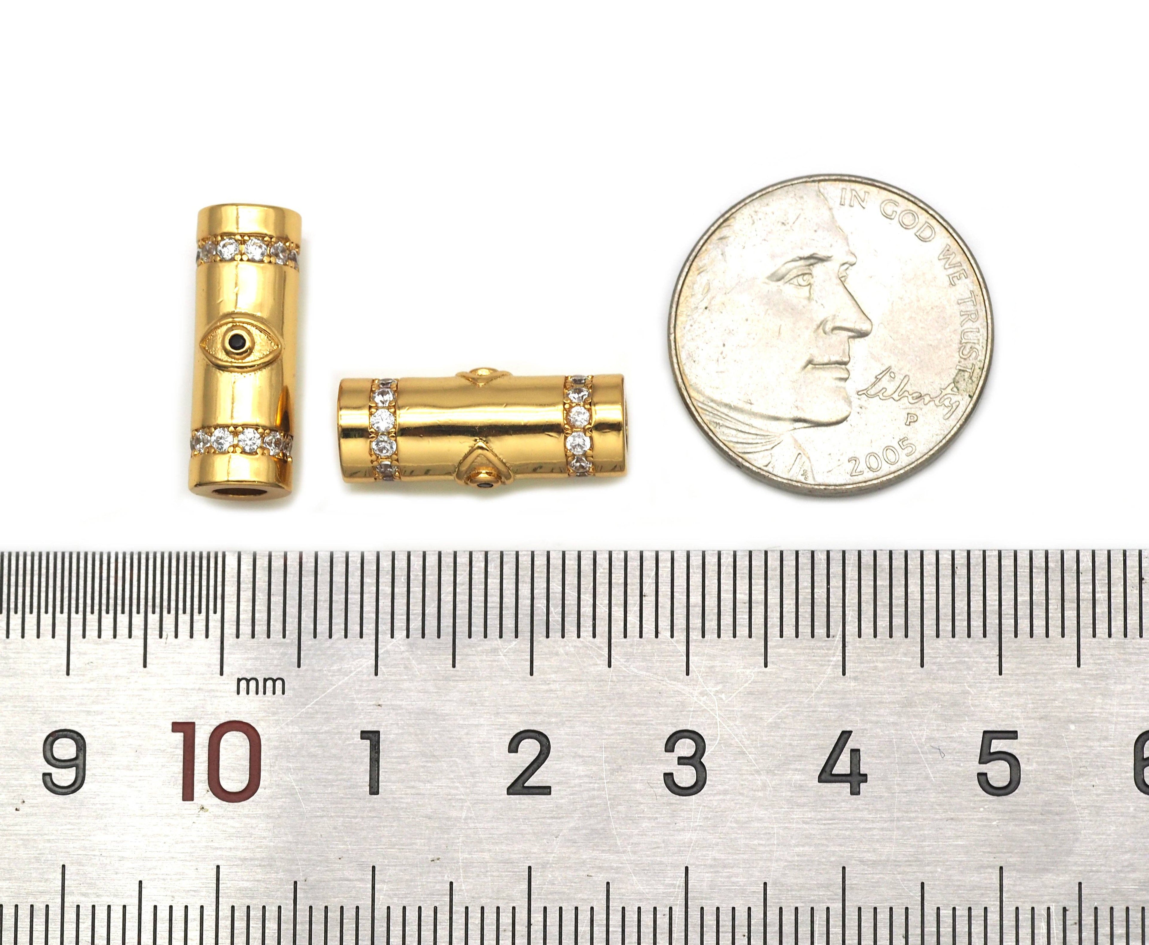 CZ Evil Eye Spacer Beads, Sku#Y619