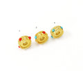 5pc, Gold Enamel Wheel Spacer Beads, Sku#LX21