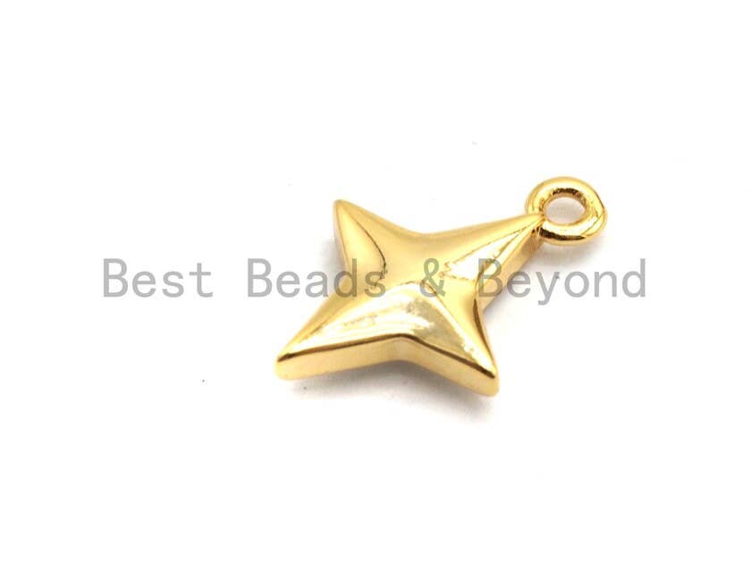 100% Natural White Color Shell North Star Pendant Charm, White Shell Charm, Shell star, Bracelet/Necklace making Charms, 10x14mm,SKU#Z343