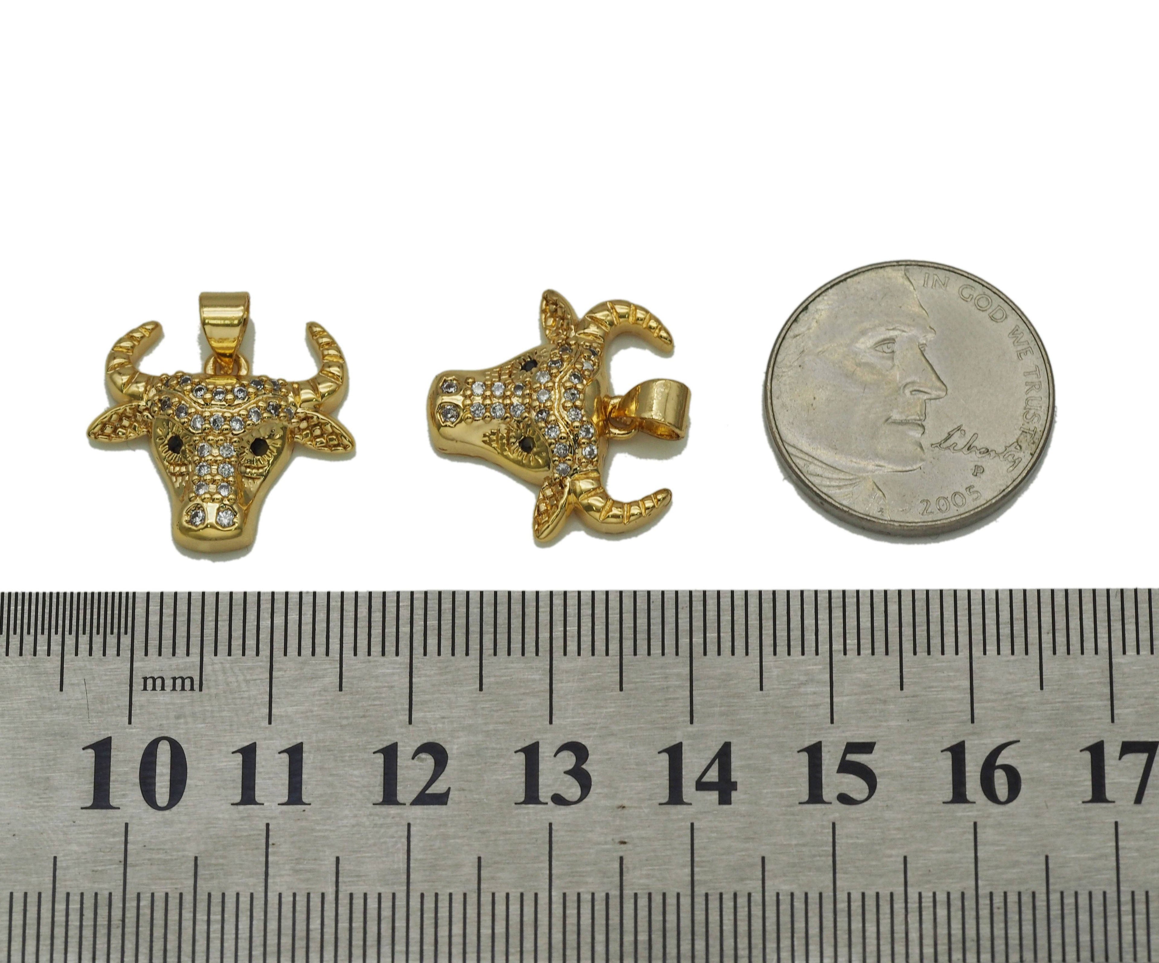 Gold Pave Ram Charm, Sku#LD303