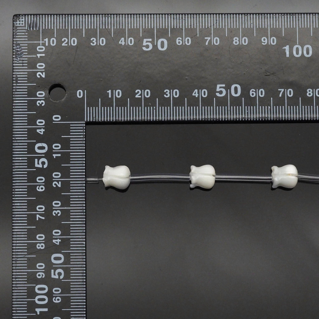 Tulip White Mother of Pearl Beads, Sku#T168