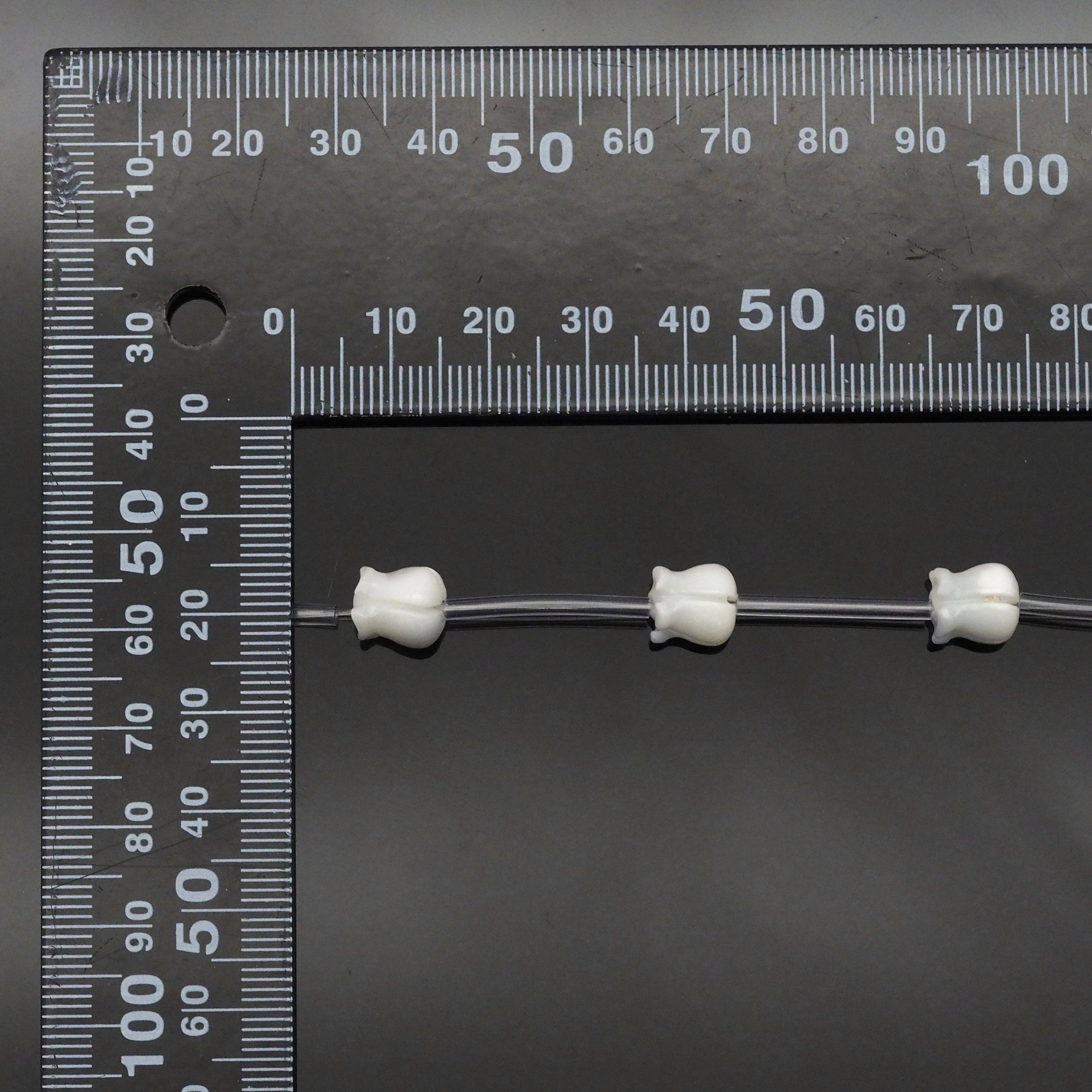 Tulip White Mother of Pearl Beads, Sku#T168