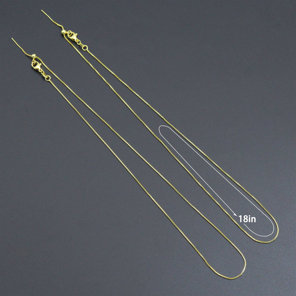 Thin box Chain Necklace with adjustable thread end , Sku#LX882