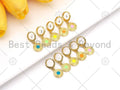Enamel Dartboard Huggie Earring, Sku#O81C