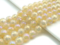 NEW Mystic Plated Natural Golden AB color Agate beads, 6mm/8mm/10mm/12mm Agate, 15.5" Full Strand, Sku#U755C