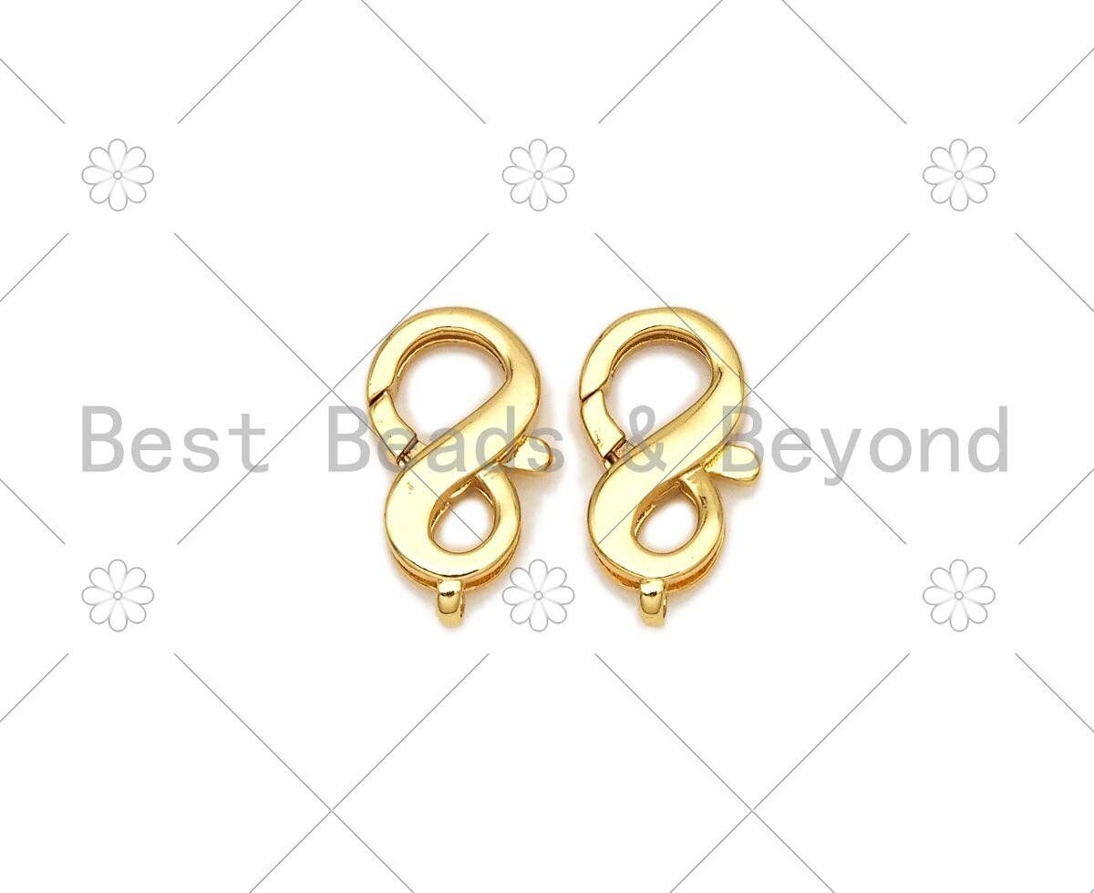 High Quality Infinity Lobster Claw Clasp, 18K Gold Filled Simple Lobster Claw Clasp, Wholesale Lobster Claw Clasp,11x20mm, Sku#LK441