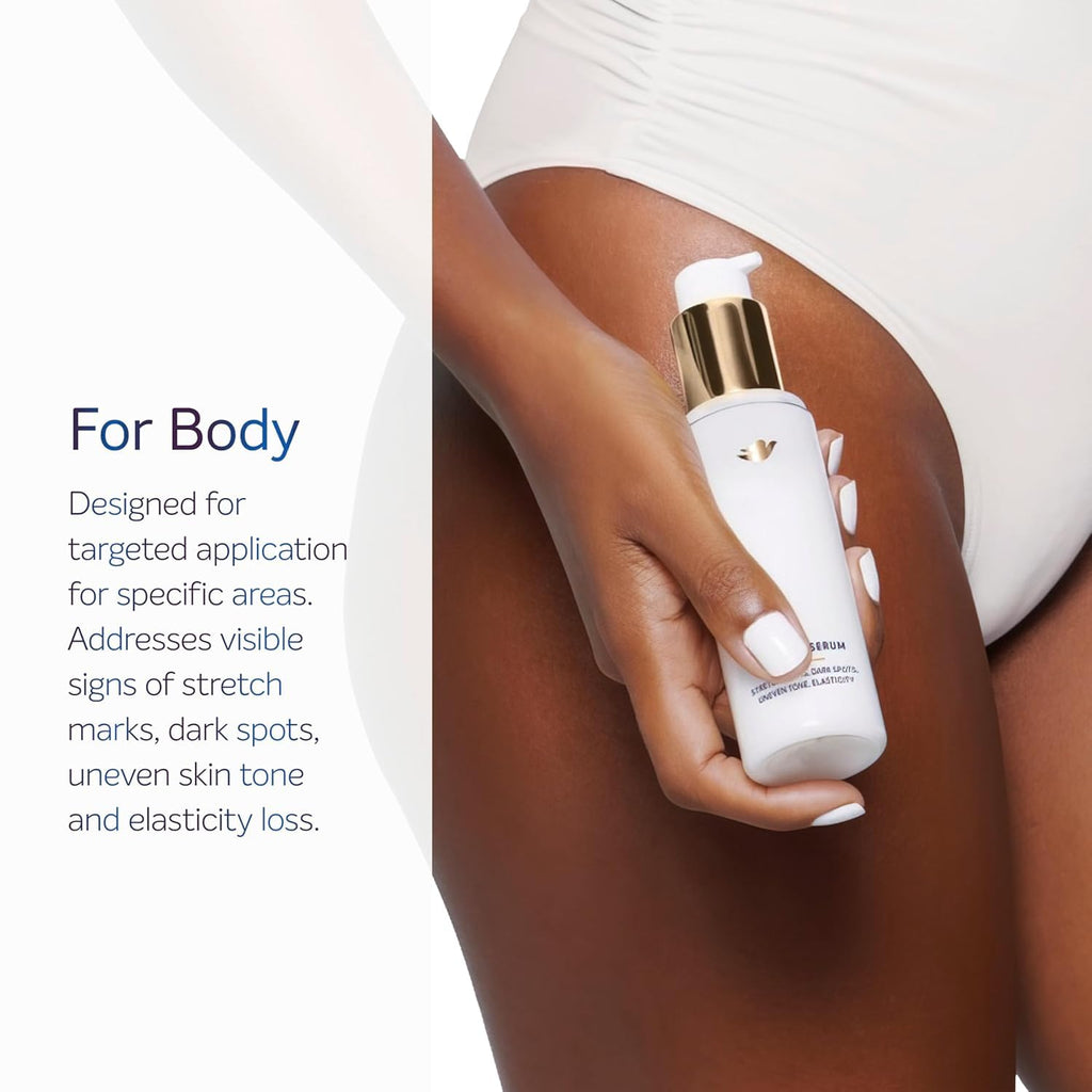 Sérum multi-usages Dove Targeted pour les vergetures, les taches brunes, le teint irrégulier et l'élasticité, avec complexe Tone Balance, niacinamide, peptides de collagène et facteurs naturels d'hydratation, 90 ml