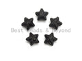 Black CZ Pave On Black Micro Pave Puffy Star Spacer Beads , Cubic Zirconia Star Spacer Beads,12mm, sku#C97