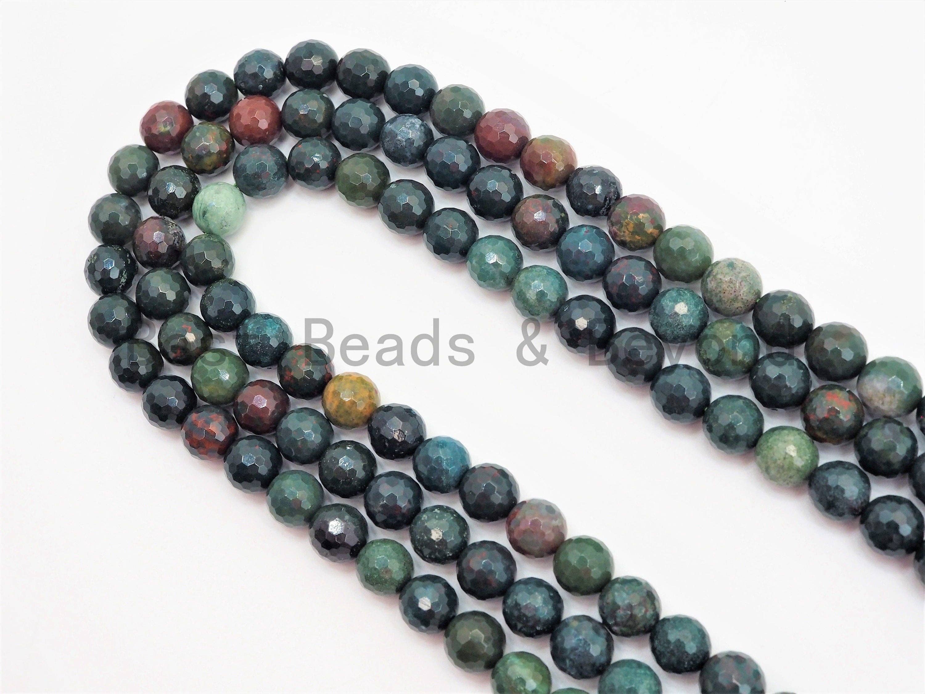 High Quality Natural Smooth/Faceted Round Bloodstone Beads, SKU#U427