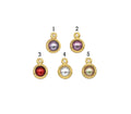 Gold Wrapped Pearl Mini Ball Charm, Sku#Y762
