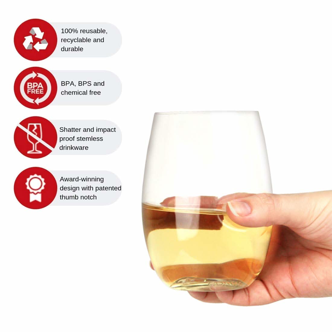 govino The original shatterproof wine glass | 16 oz. Each | Set of 2
