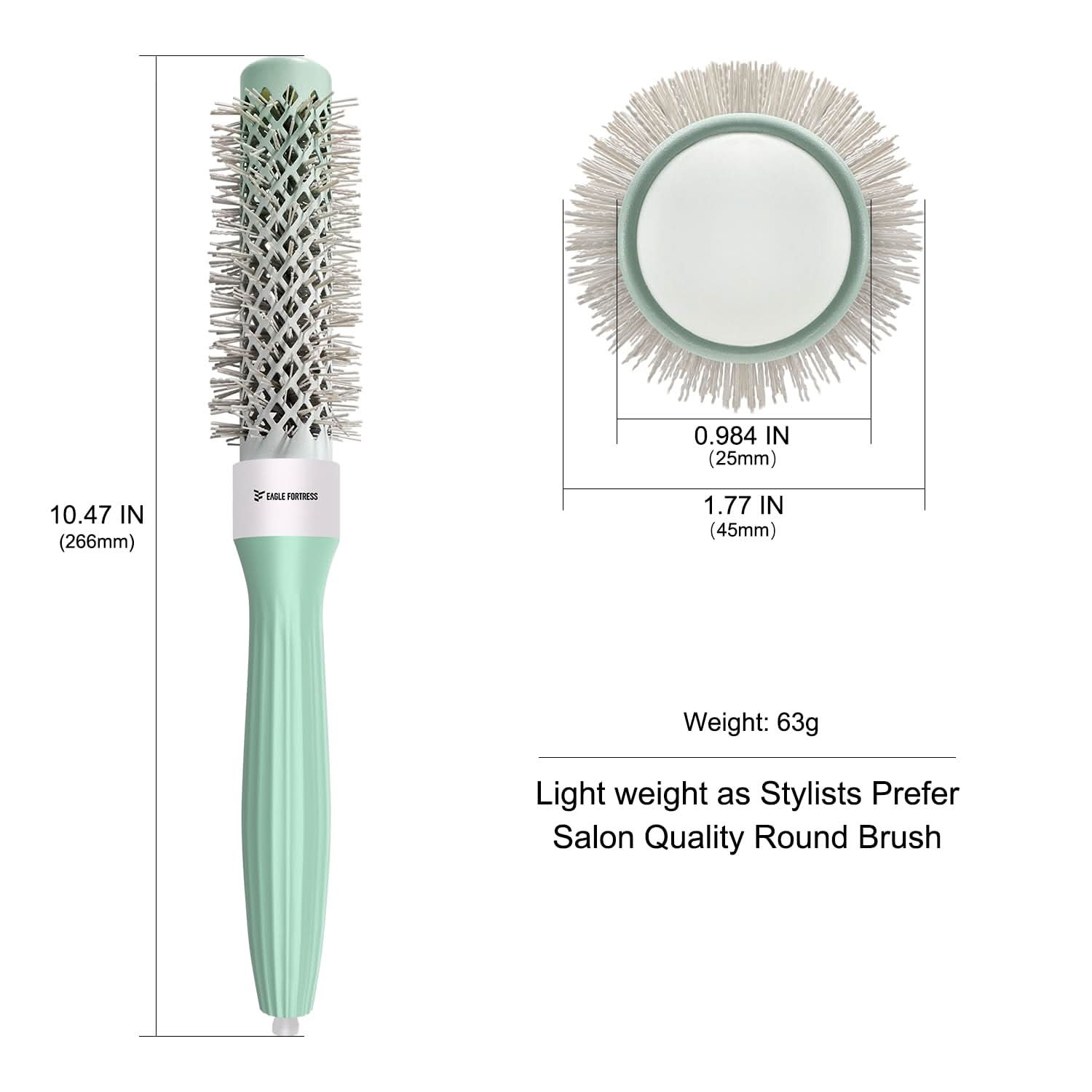 Eagle Fortress Professional Round Hair Brush 0.98in