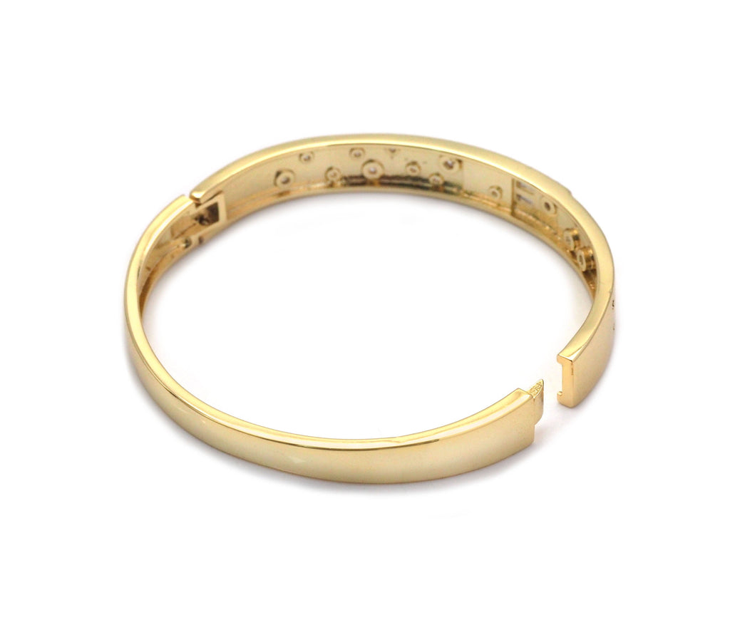 CZ Pave Multi Stars Bangle Bracelet, Sku#O117