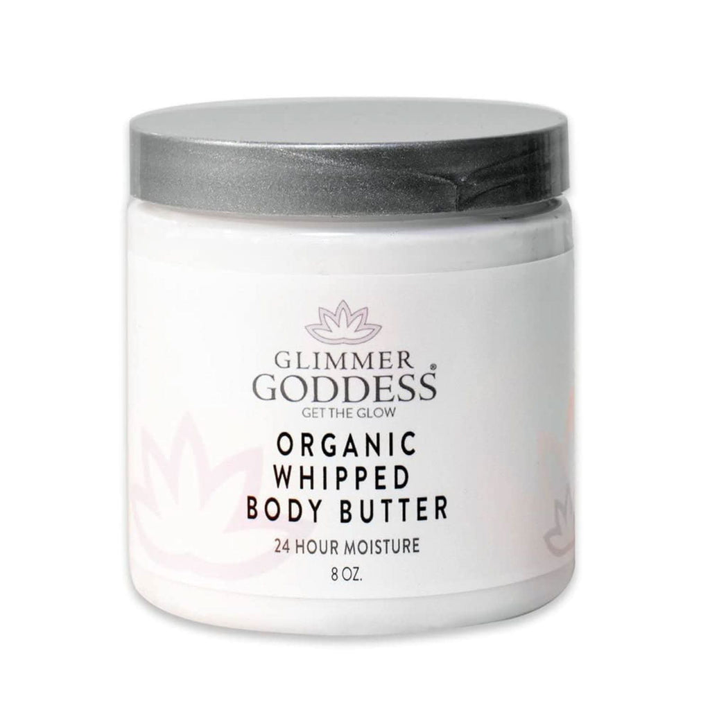 Glimmer Goddess Organic Whipped Body Butter 8 oz - Rose Lavender