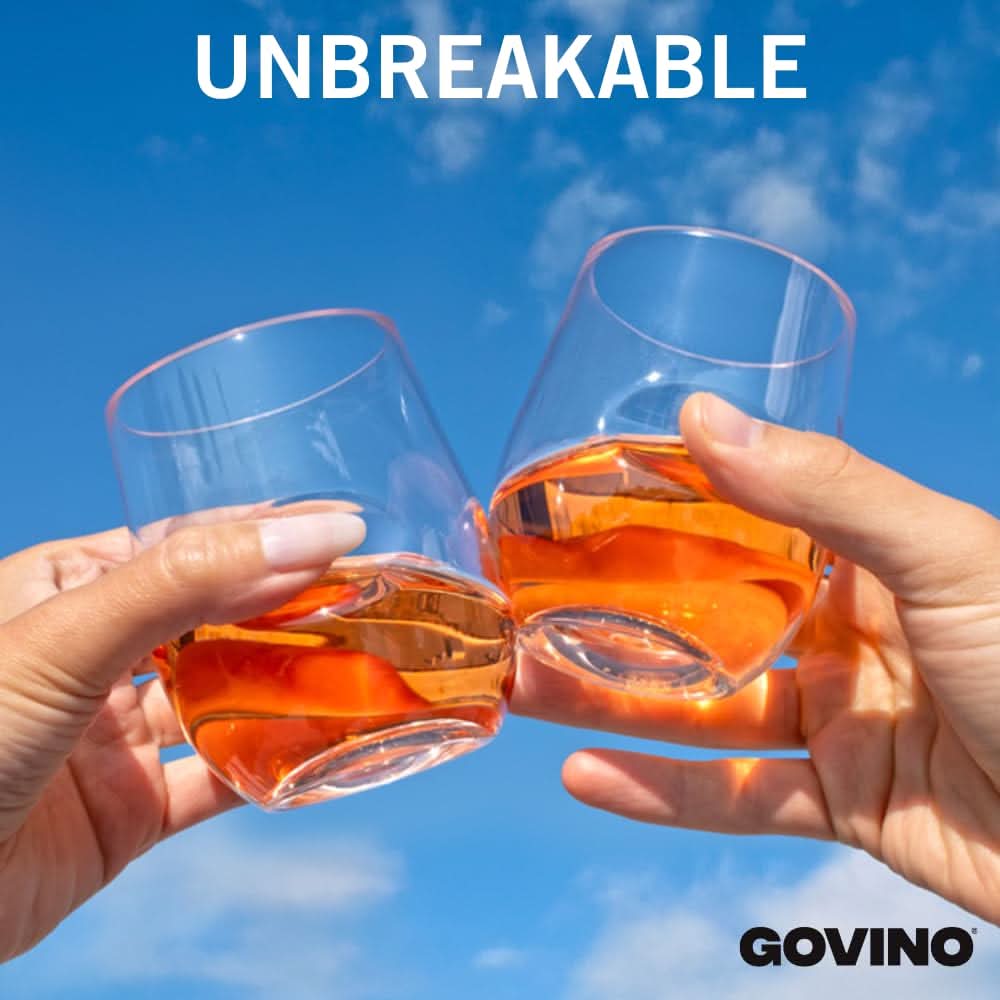 Govino Unbreakable Rocks Whiskey Glass 12.5 oz – Set of 12
