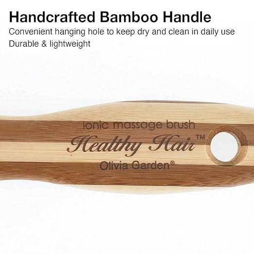 Olivia Garden Healthy Hair Eco-Friendly Bamboo Ionic Massage Hair Brush - HH-4